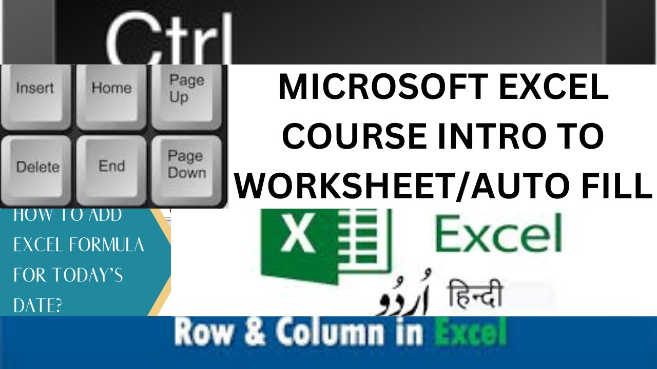 Introduction to Mircrosoft Excel Short Keys - Rows - Columns ...