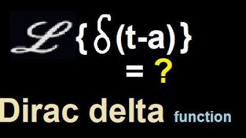 Dirac Delta Function And Laplace Transforms
