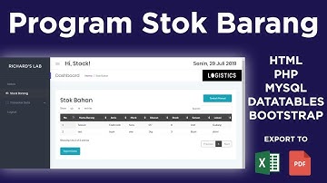 Aplikasi Web Stok Barang / Inventaris Gudang dengan PHP Native + Free Download
