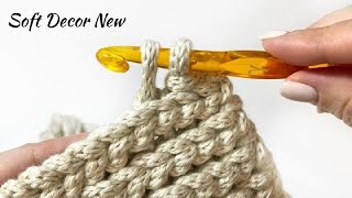 картинка: 🤗 Самый легкий плотный узор крючком для новичков | Soft Decor New