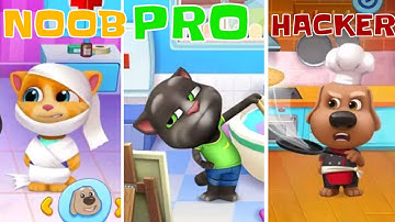 MY TALKING TOM FRIENDS NOOB VS PRO VS HACKER