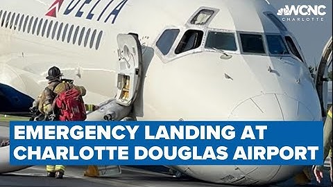 Emergency plane landing at Charlotte Airport