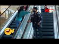 Pulling strangers cheeks on escalator prank  pihu mad girl