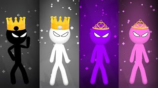 Kings vs Queens in Stickman party 😱 MINIGAMES | Gameplay 1 2 3 4 Player screenshot 3