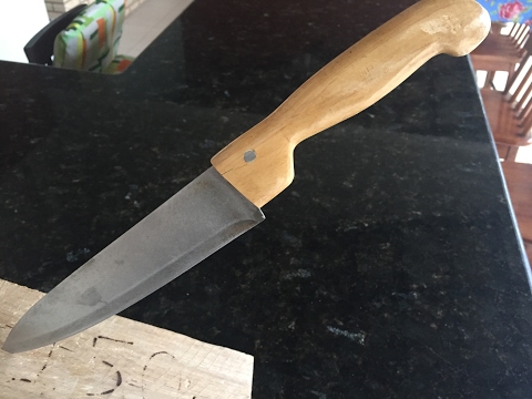 COMO FAZER CABO DE MADEIRA SIMPLES PARA FACA - HOW TO MAKE SIMPLE WOODEN KNIFE FOR KNIFE