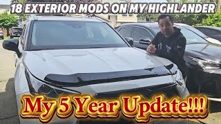 18 exterior modifications I did to my 2021 Toyota Highlander