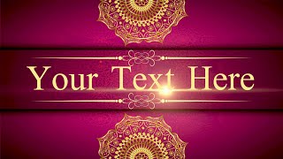 4k Red Golden Wedding Intro  Background Free 2019 Acd  56