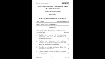 BPCE - 19   June 2022 Question Paper