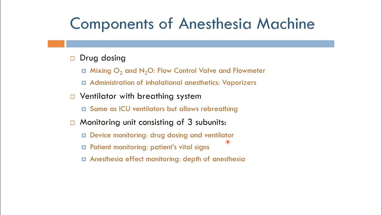 Anesthesia Components of Anesthesia Machine (English Narration) YouTube