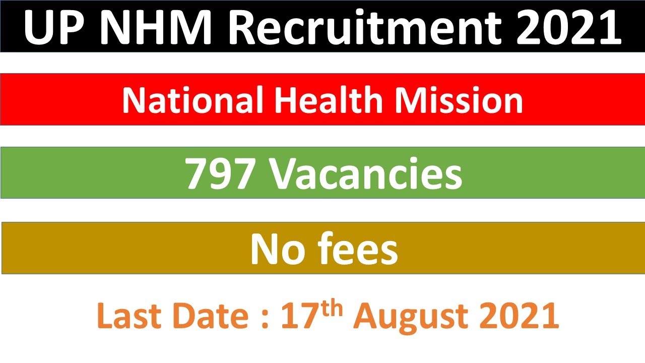 UP NHM CHO Recruitment 2021|UP NHM CHO|National Health Mission vacancy 2021|NHM vacancy 2021