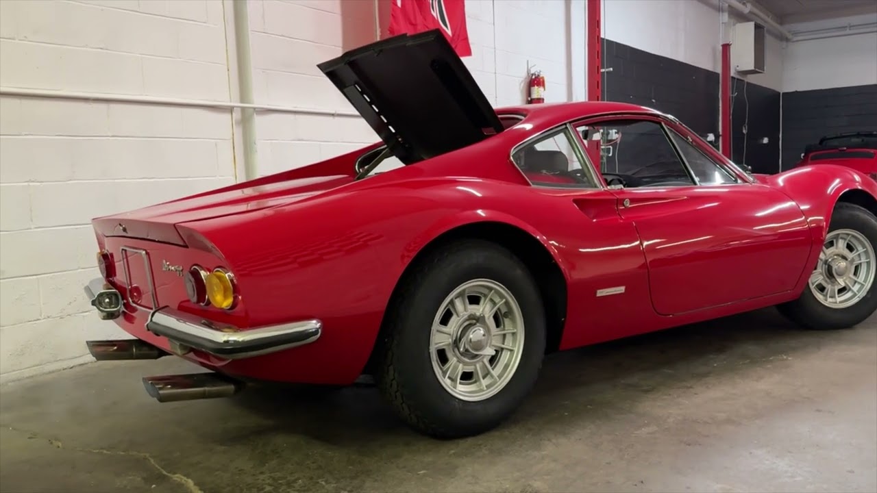 1970 Ferrari Dino 246 GT- Cold Start - YouTube
