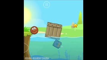 Red Ball 4 basketball push square in water with box