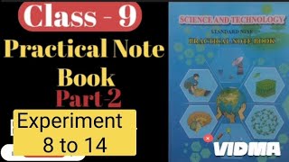 Experiment 8 to 14 Science practical Note Book part 2 Class 9 Answers By MK Simple Answers