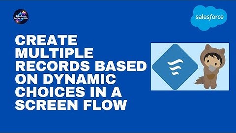 30.Create multiple records based on dynamic choices in a screen flow