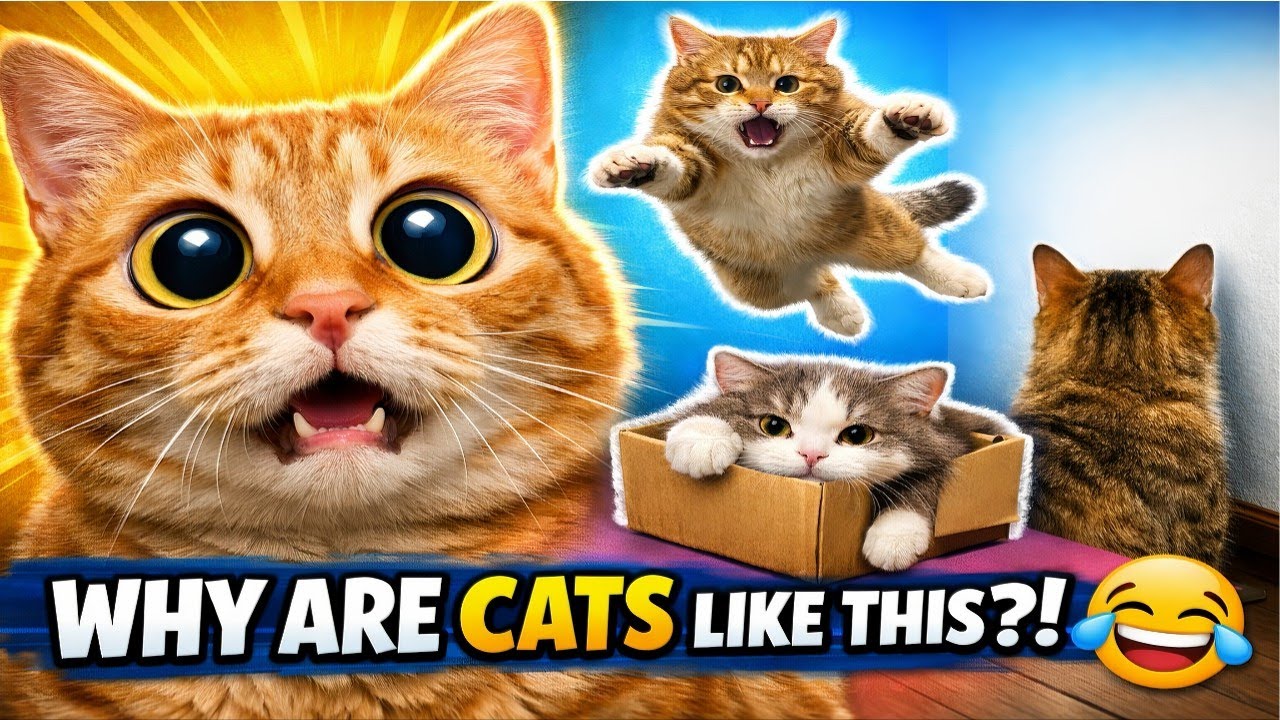 Забавные коты, застигнутые врасплох за полным безумством 🤣