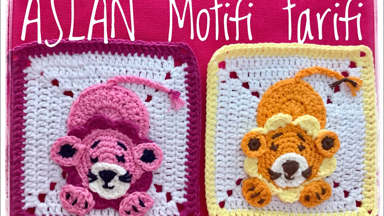 Hayvanlar Alemi Battaniyesi | Aslan motifi tarifi # 20 🦁 #löwe #lion 🦁