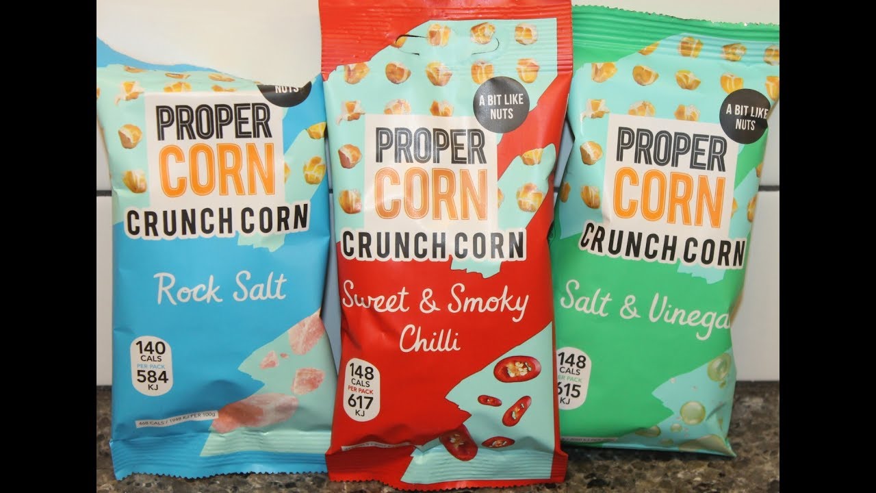 Proper Corn Crunch Corn Rock Salt, Sweet & Smoky Chilli and Salt