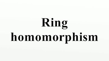 Ring homomorphism