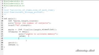 70   calloc and free Functions in C Programming Lanaguage Video Tutorial Full HD