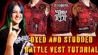 Dyed, Studded, and Patched Battle Vest Tutorial