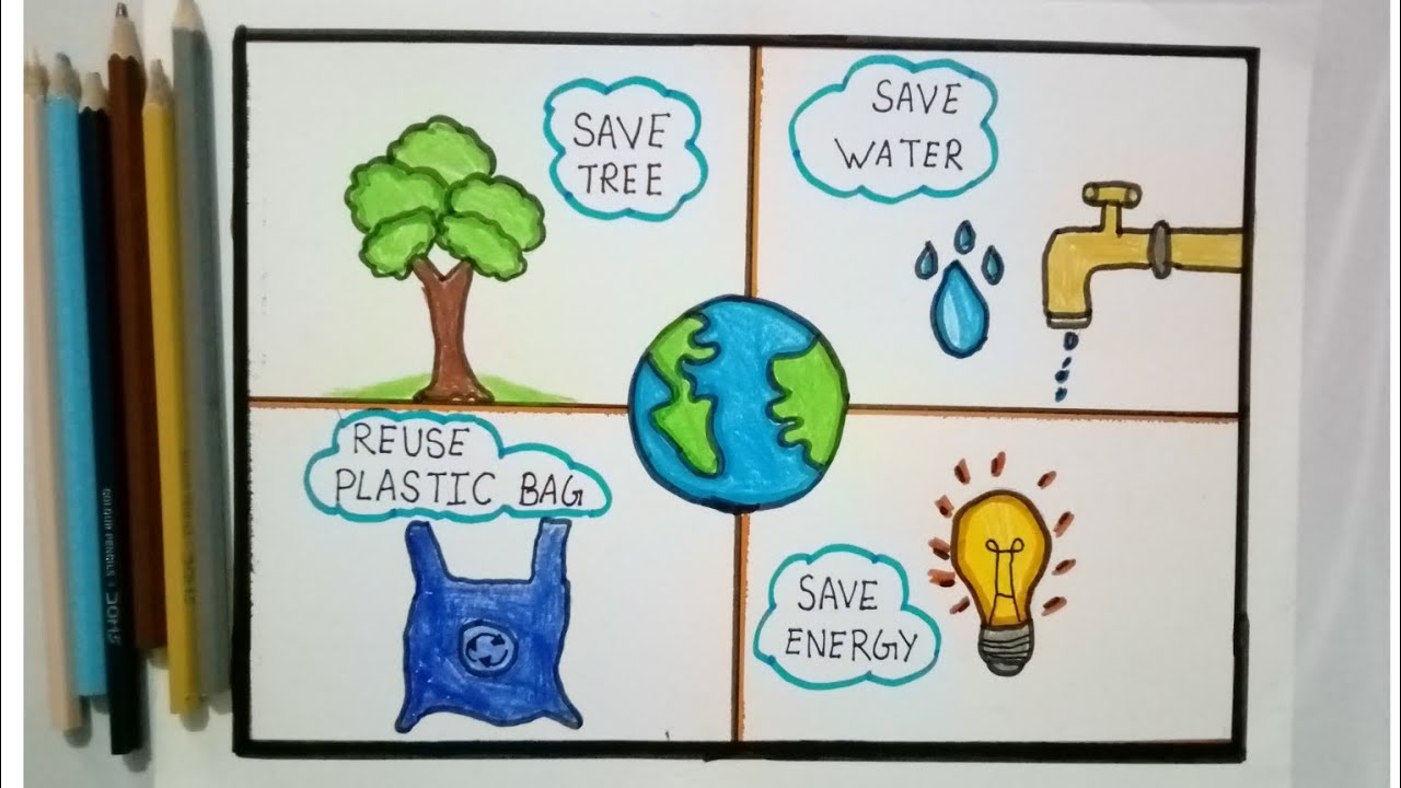 Save earth drawing easy|| world environment day drawing 