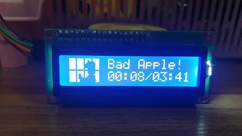 Bad Apple 🍎, played on a 16x2 LCD Display