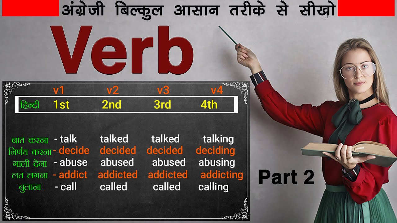 Main Verb / Verb in English Grammar / Verb Form in Spoken English / Verb forms in English Grammar
