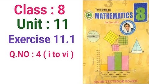 #Maths | Class 8 | Unit 11  | Exercise 11.1  Q. 4  Sindh textbook board