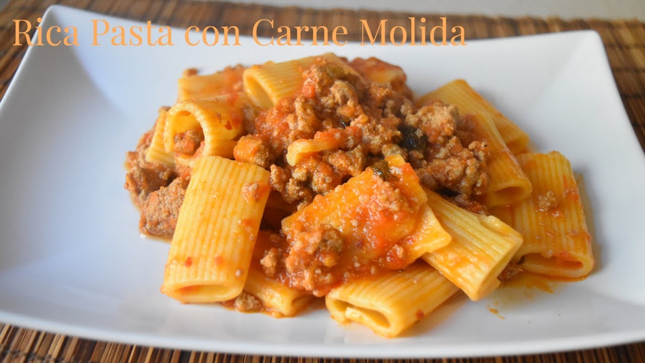 Receta Para Preparar Una Rica Pasta Con Carne Molida Youtube My XXX