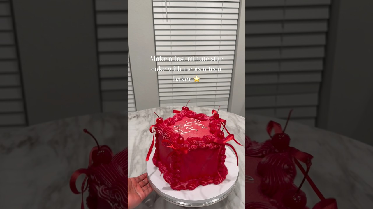 Make a last minute star cake with me as a teen baker ⭐️ 