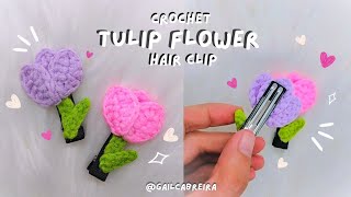 Crochet Tulip Hair Clips (Set of 2) - Scoop My Art