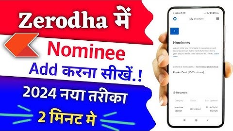 how to add nominee in Zerodha!!