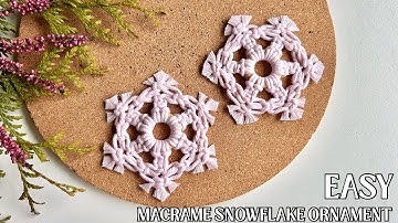 Simple Christmas Craft That Can Make You Extra Money | DIY Macrame Snowflake Ornament