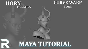Horn Modeling in MAYA | Curve Warp Tool | Maya Tutorial | @Rohit3dasset