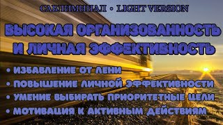 Саблиминал Высокая организованность. Повышение личной эффективности | Light Version