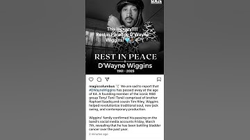 Losing too many 💔💔. RIP D’Wayne Wiggins of Tony Toni Tone. #tonytonitone #music #rip