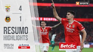 Resumo: Benfica 4-1 Rio Ave (Liga 23/24 #17)