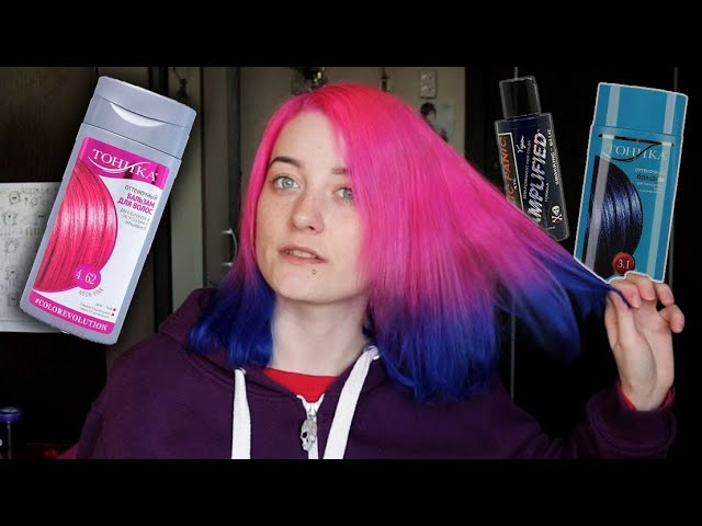 КАК ПОКРАСИТЬ ВОЛОСЫ в РОЗОВЫЙ ТОНИКОЙ NEON PINK и в СИНИЙ MANIC PANIC -  YouTube