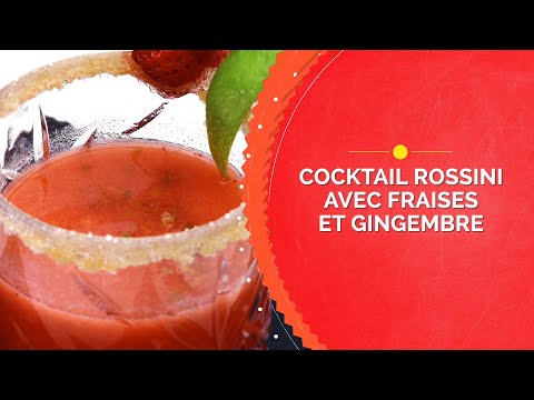 Cocktail Rossini avec fraises et gingembre