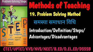 Problem Solving/Problem Method of teaching/Methods of Teaching/समस्या समाधान विधि