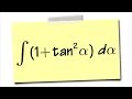 Indefinite integral (1+tan^2(x))