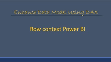 DAX Row Context Power BI