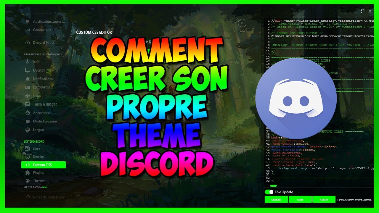 [TUTO] Comment Creer Son Propre Theme Discord - FR - YouTube