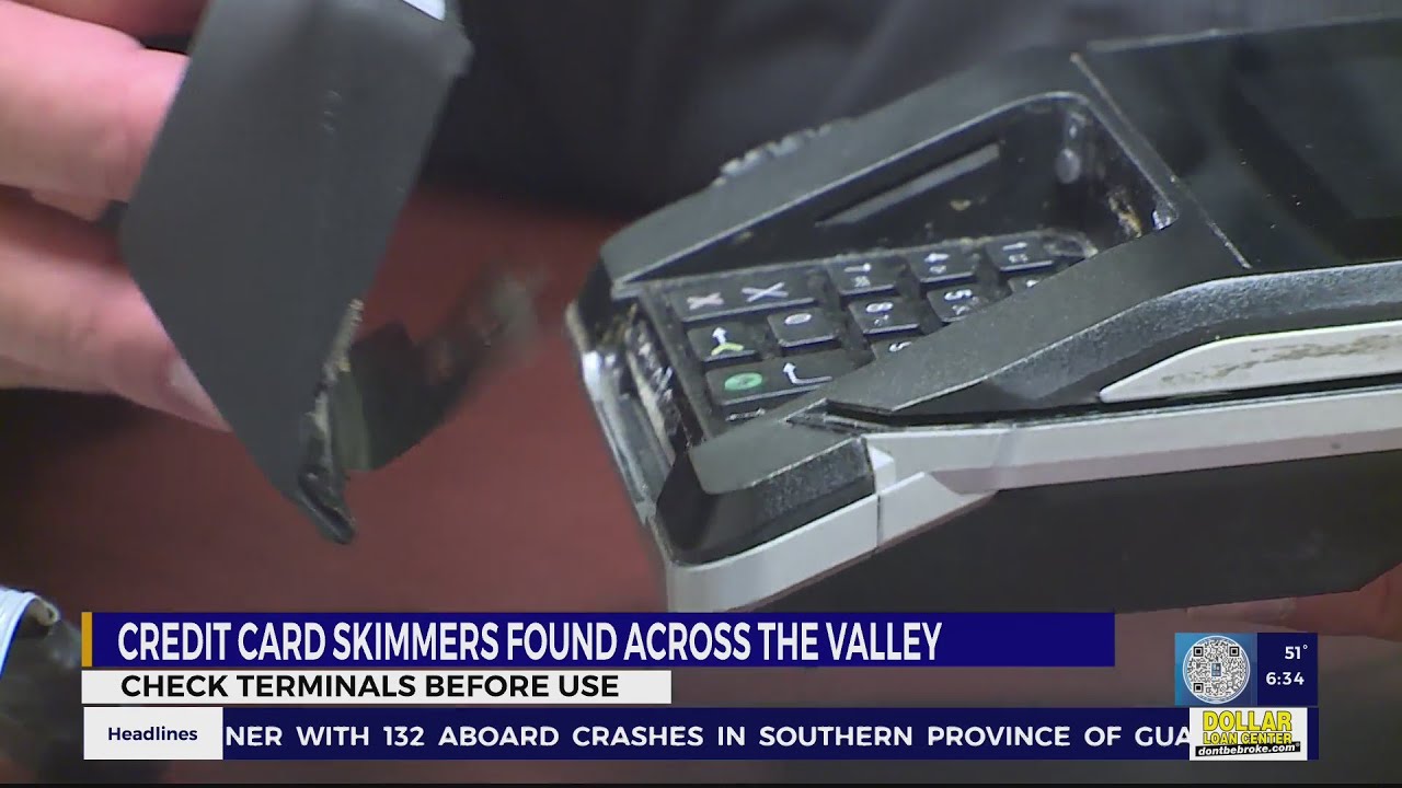 Credit card skimmers hit stores around the valley - YouTube