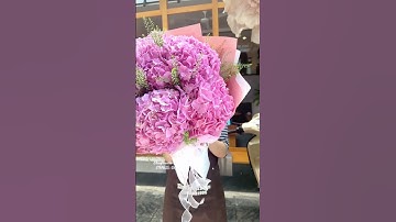 Hoa cẩm tú cầu. Bó hoa cẩm tú cầu hồng đẹp ở Hà Nội. Bó hoa tặng sinh nhật bạn gái,vợ yêu, người yêu