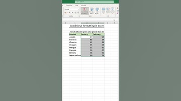 How to use conditional formatting in excel 💯 #exceltutorial #exceltips #exceltricks #spreadsheets