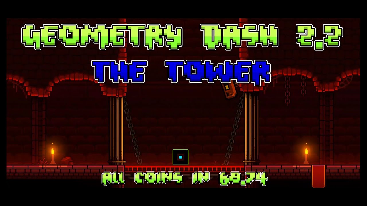 THE TOWER ALL COINS - GEOMETRY DASH 2.2 - YouTube