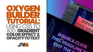Oxygen Builder Tutorial Adding Gradient Color Effect And Opacity To Text