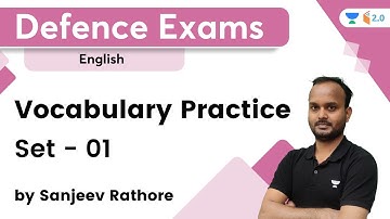 Vocabulary Practice | Set - 01 | English | Defence Exams | Wifistudy 2.0 | Sanjeev Rathore