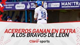 Acereros ganan en extra innings a los Bravos de León